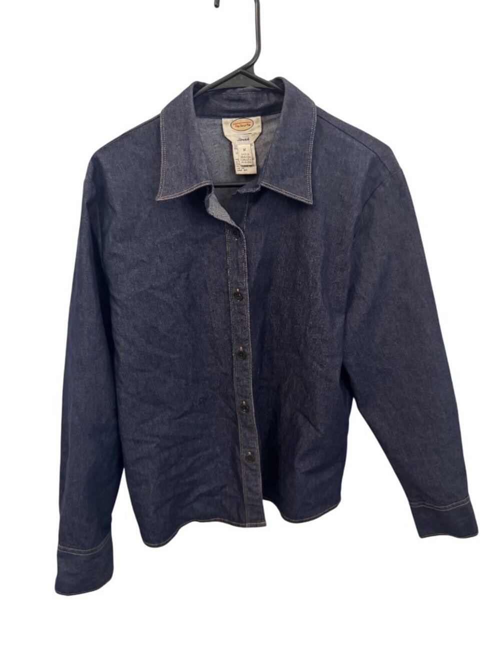 Talbots women's jean button down shirt size M